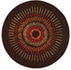 Safavieh Soho soh719b Polka Dots Rug, Brown/Gold, 6'0"x6'0" Round