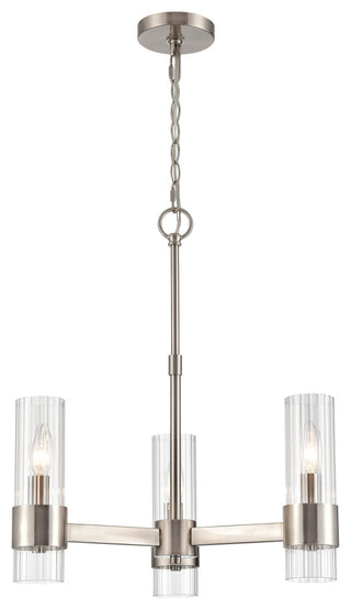 3 Light 20" Brushed Nickel Chandelier