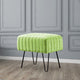 Serenta Super Mink Ottoman, Nile Green, 19''x13''x17''