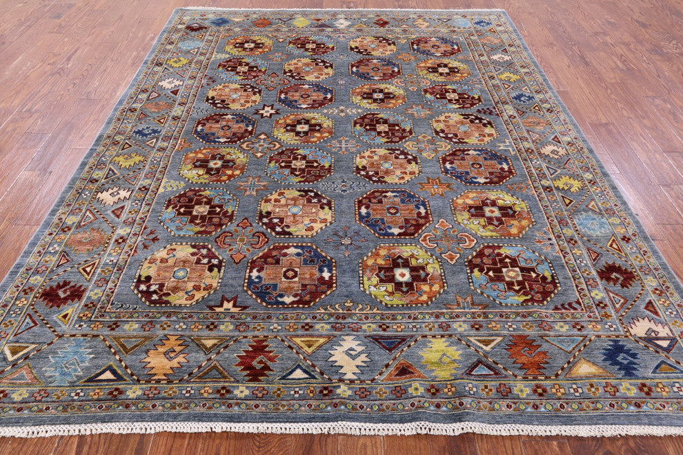 Bokhara Hand Knotted Wool Rug 7' 10" X 9' 10" Q11133