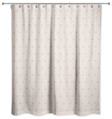 Blue Plus on Blush 71 x 74 Shower Curtain