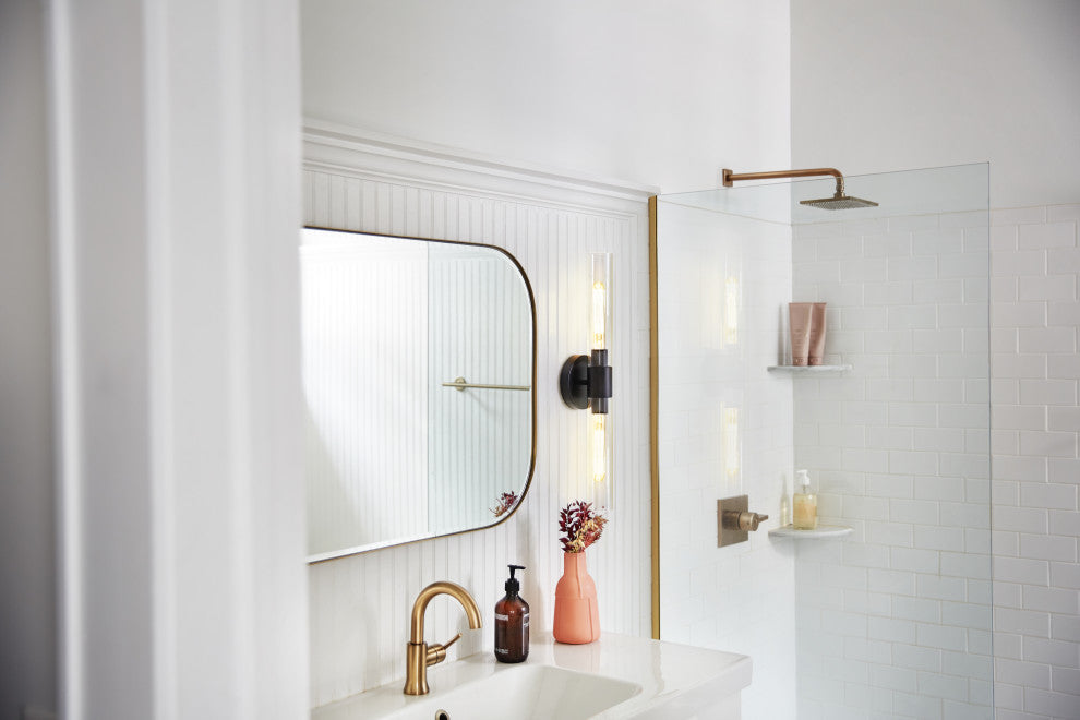 Lark Shea 24" Two-Light Bath Vanity Fixture, Black