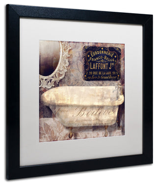 Color Bakery 'Le Bain Paris I' Art, Black Frame, White Matte, 16"x16"