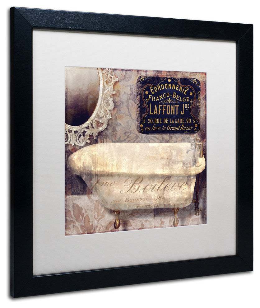 Color Bakery 'Le Bain Paris I' Art, Black Frame, White Matte, 16"x16"