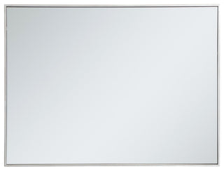 Metal Frame Rectangle Mirror 30" In Silver