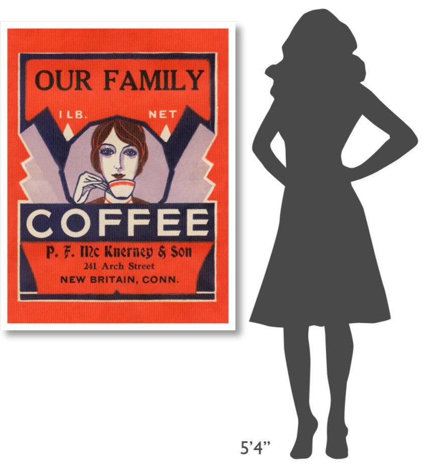 "Our Family Coffee" Digital Paper Print by Retrolabel, 35"x46"