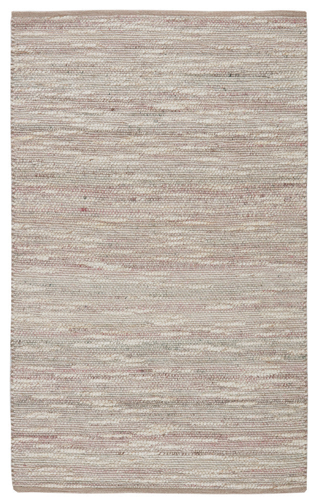 Jaipur Living Sanja Handmade Solid Area Rug, Pink/Cream, 5'x8'