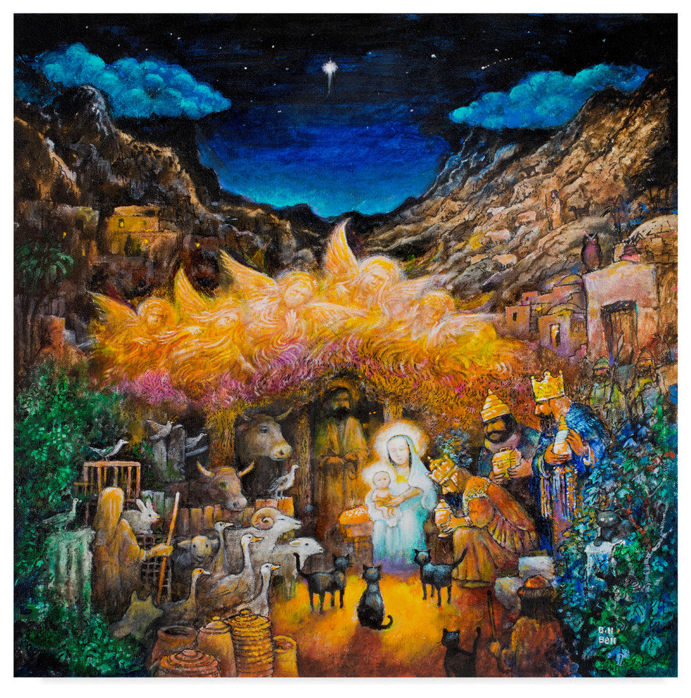 "Nativity" by Bill Bell, Canvas Art