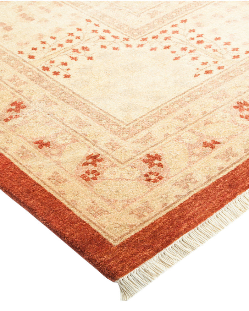 Katherine, One-of-a-Kind Hand-Knotted Area Rug Orange, 8'2"x10'2"