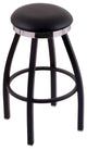 Classic Series 25" Counter Stool With Wrinkle Finish, Vinyl Seat, Accent Ring