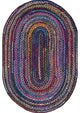 Nuloom Casual Handmade Braided Cotton Area Rug, Blue Multicolor 7'x9'