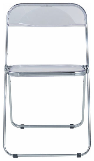 Lawrence Acrylic Folding Chair With Metal Frame, Clear