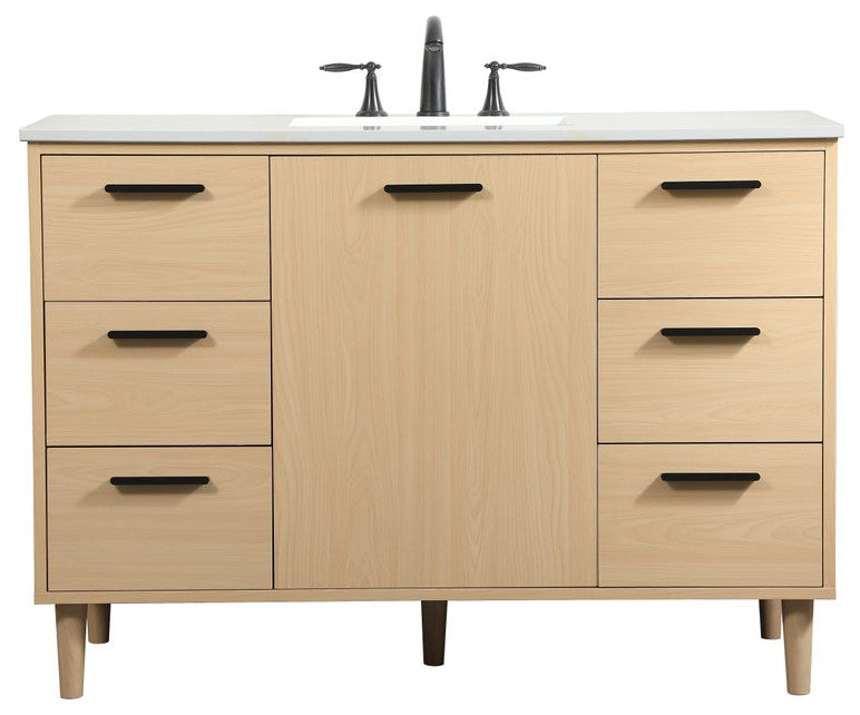 Bailey 48" Bathroom Vanity, Maple