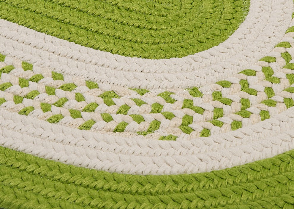 Colonial Mills Crescent NT62 Bright Green Indoor/Outdoor Area Rug, Oval 2'x12'