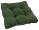 19" Squared Microsuede Tufted Dining Chair Cushion, Hunter Green
