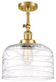 INNOVATIONS 201F-SG-G713-L 1-Light Semi-Flush Mount Satin Gold
