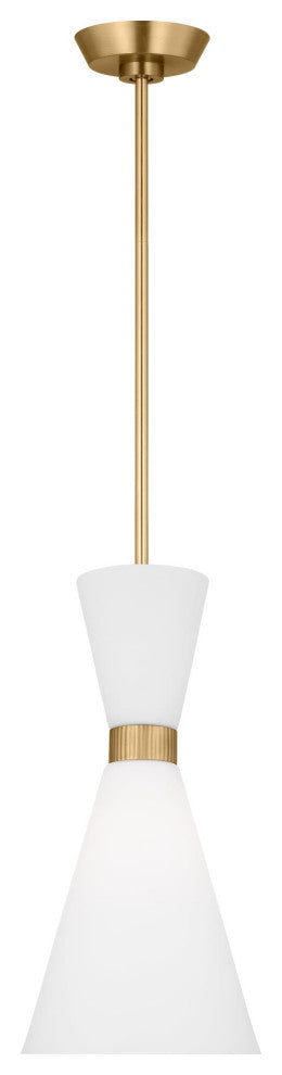 Belcarra Small Pendant, Satin Brass