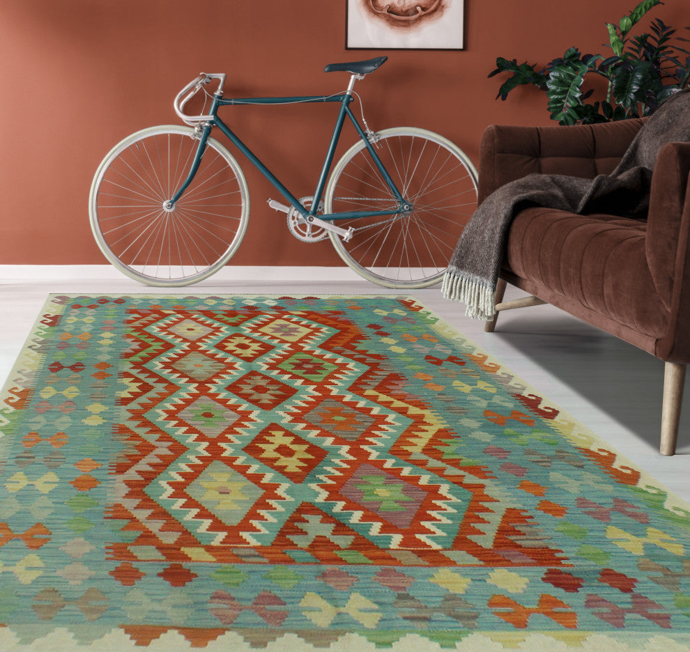 Sangat Kilim Elvin Lt. Green Rug