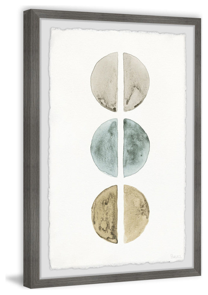 "Metallic Circles" Framed Painting Print, 8"x12"