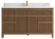 Sonoma Teak 60 Single Bathroom Vanity in Dark Natural with 1.5" Calacatta Laza