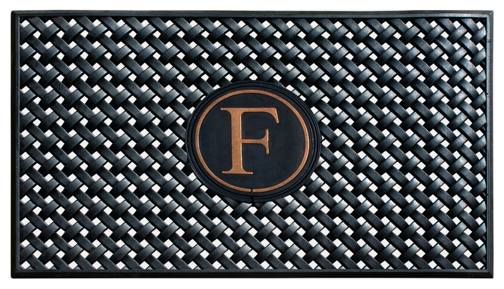 A1HC 100% Rubber Monogrammed Heavy Duty Durable Doormat 24"x39" F