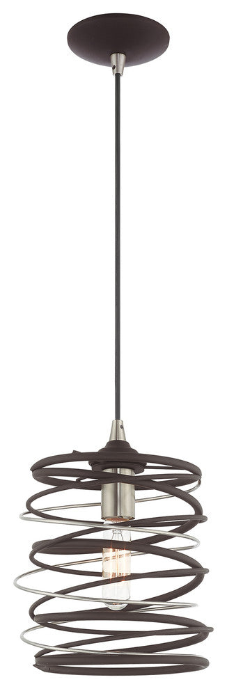 Livex Lighting Bronze 1-Light Mini Pendant