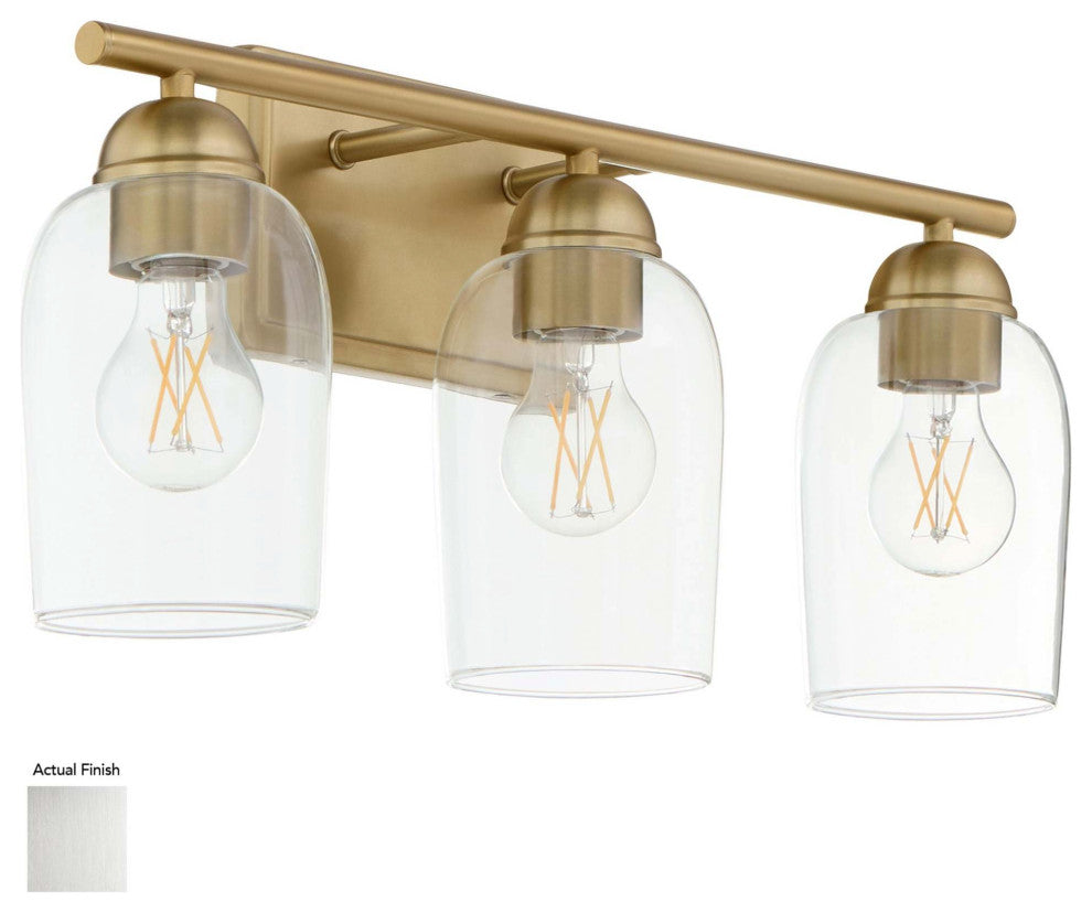 Quorum International 5112-3 Lacy 3 Light 21"W Vanity Light - Satin Nickel