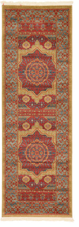 Unique Loom Red Quincy Palace 2' 0 x 6' 0 Runner Rug