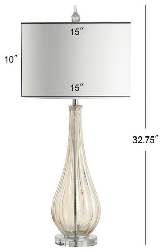 Dew Drop 32.75" Glass, Crystal LED Table Lamp, Champagne