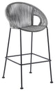 Acapulco 30" Indoor Outdoor Steel Bar Stool With Gray Rope