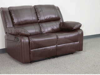 Leather Recline Loveseat, Brown