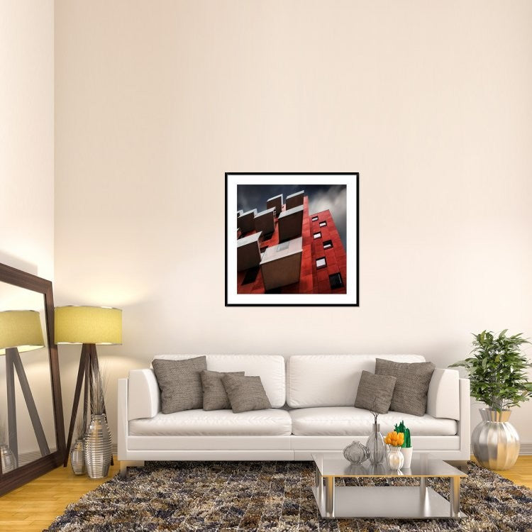 "Trays Outside" Framed Digital Print by Gilbert Claes, 44x44"