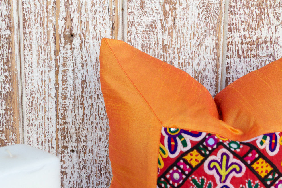 Swra Indian Silk Decorative Pillow