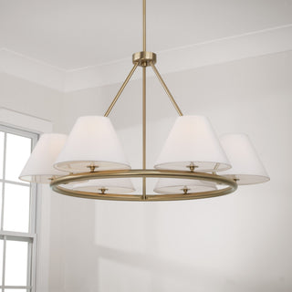 Capital Lighting 453261 Parson 6 Light 35"W Ring Chandelier - Matte Brass