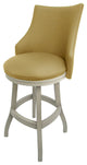 Swivel Wood Bar Stool 30", Bellissima, Tan, Antique White