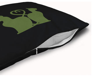 Halloween Cats Accent Pillow With Removable Insert, Scallion, 16"x16"