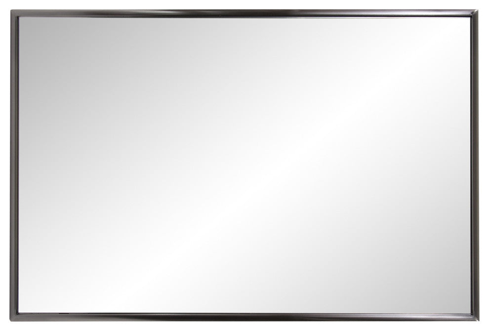 Brushed Titanium Rectangular Wall Mirror