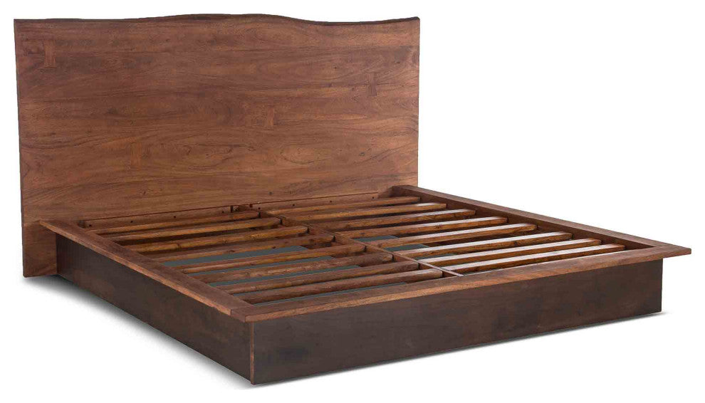 Palermo Acacia Wood Live Edge Bed, King