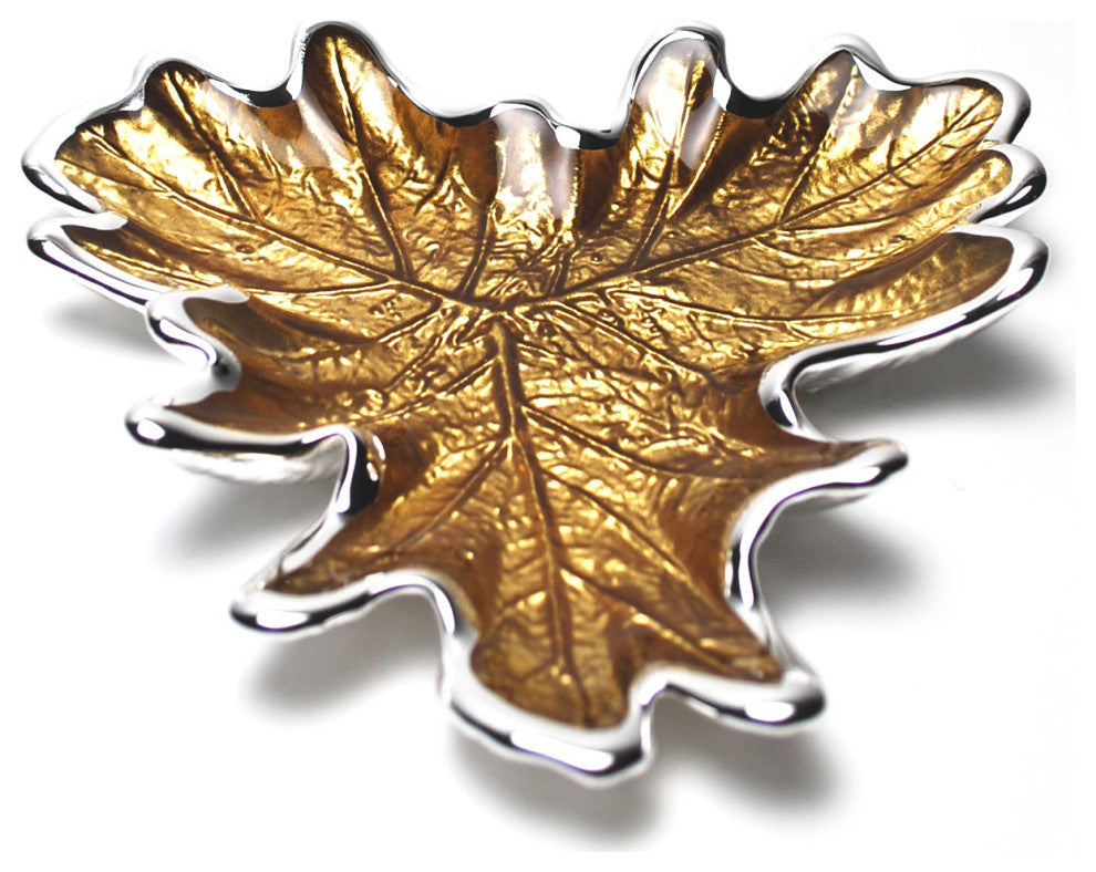 Foglia Grape Leaf Tray Amber