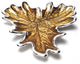 Foglia Grape Leaf Tray Amber