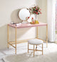Midriaks Writing Desk WithUSB, Pink and Gold Finish