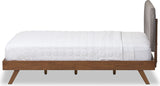 Baxton Studio Penelope Gray Fabric Upholstered Queen Size Platform Bed
