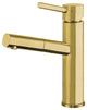 Whitehaus WHS1394-PSK Waterhaus 1 Hole Pull Down Kitchen Faucet - Brass