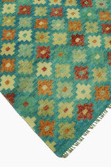 Balochi Altha Blue/Ivory Rug, 4'10 x 6'8