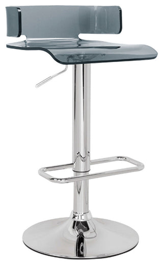 HomeRoots Chrome Swivel Adjustable Bar Stool