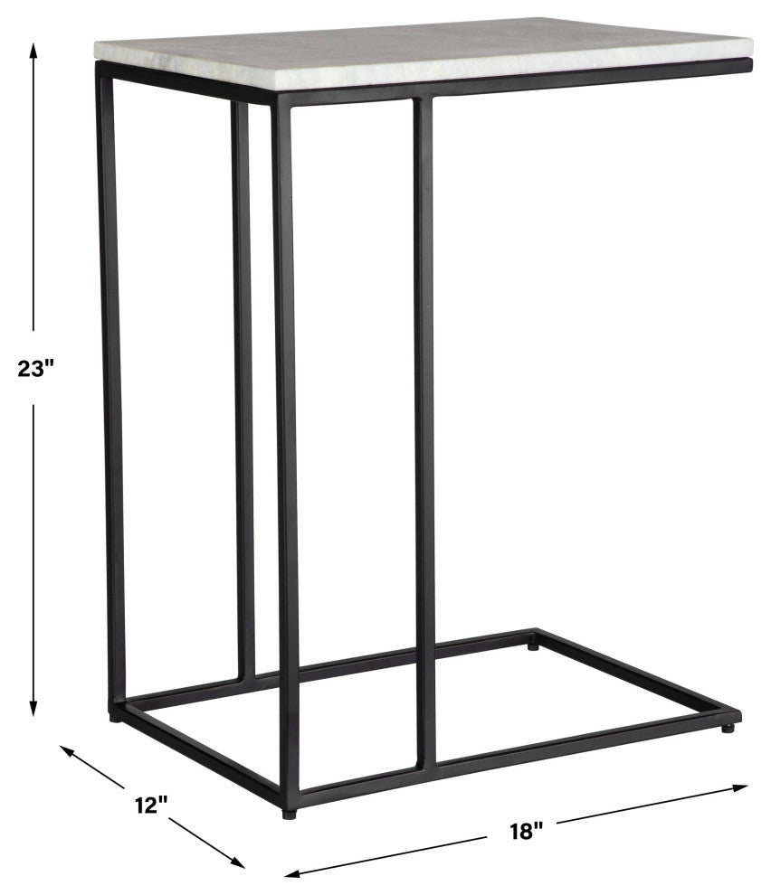 Coastal Contemporary 23" Marble Accent Furniture