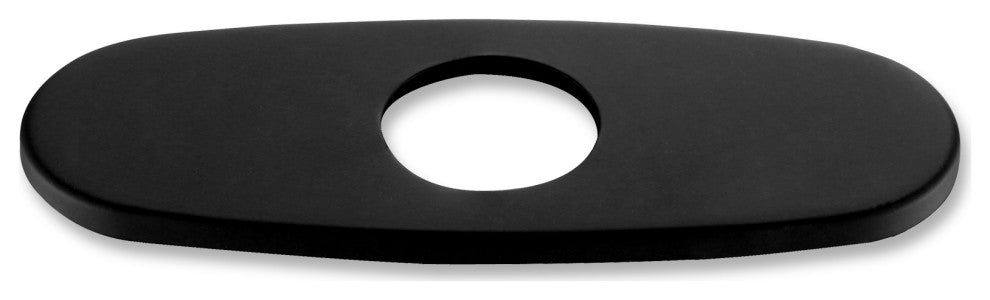 Luxier Rounded Kitchen Faucet Single-Hole Deck Plate, 6.25", Matte Black