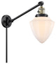 Innovations 237-BAB-G661-7-LED 1 Light Swing Arm, Switch, Black Antique Brass