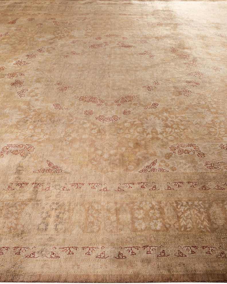 Fine Vibrance, One-of-a-Kind Hand-Knotted Area Rug Brown, 9' 1" x 12' 4"