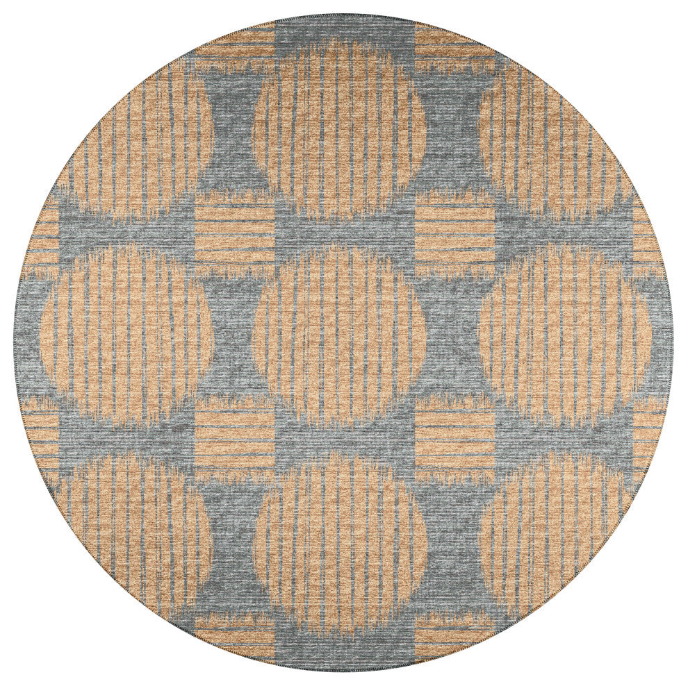 Indoor/Outdoor Sedona SN13 Eclipse Machine Washable 8' x 8' Round Rug